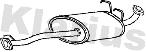 Exhaust Centre Muffler Middle Silencer Fits Toyota Land Cruiser 90