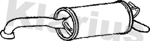 Rear Muffler Exhaust Silencer Back Box Fits Toyota Yaris