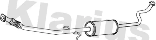 Exhaust Centre Muffler Middle Silencer Fits Toyota Yaris