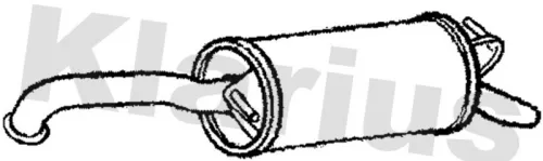 Rear Muffler Exhaust Silencer Back Box Fits Toyota Yaris