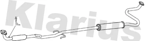 Exhaust Centre Muffler Middle Silencer Fits Toyota Yaris