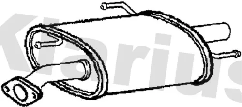 Rear Muffler Exhaust Silencer Back Box Fits Toyota Previa