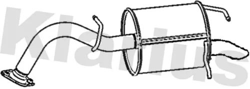 Rear Muffler Exhaust Silencer Back Box Fits Toyota Yaris