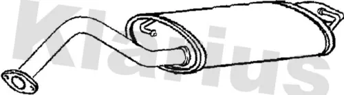 Rear Muffler Exhaust Silencer Back Box Fits Toyota Corolla