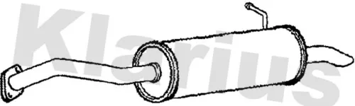 Rear Muffler Exhaust Silencer Back Box Fits Toyota Auris