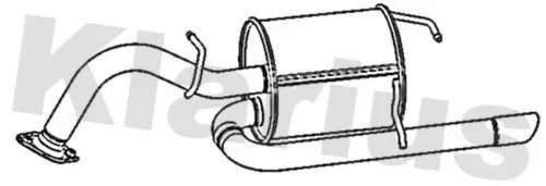 Rear Muffler Exhaust Silencer Back Box Fits Toyota Yaris