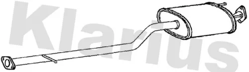 Exhaust Centre Muffler Middle Silencer Fits Toyota Hilux