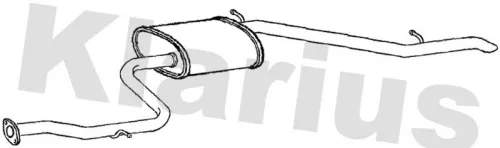 Rear Muffler Exhaust Silencer Back Box Fits Toyota Iq