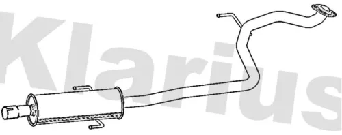 Klarius Centre Exhaust Pipe For Toyota Yaris