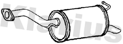 Rear Muffler Exhaust Silencer Back Box Fits Toyota Auris