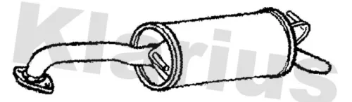 Rear Muffler Exhaust Silencer Back Box Fits Toyota Yaris