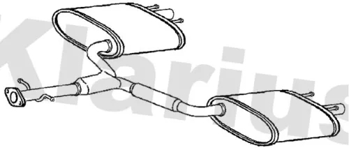 Rear Muffler Exhaust Silencer Back Box Fits Lexus Is