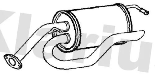 Rear Muffler Exhaust Silencer Back Box Fits Toyota Yaris