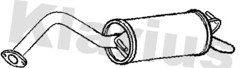 Rear Muffler Exhaust Silencer Back Box Fits Toyota Prius Plus