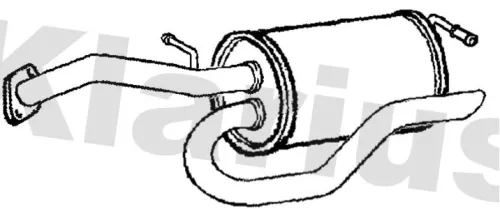 Rear Muffler Exhaust Silencer Back Box Fits Toyota Urban Cruiser