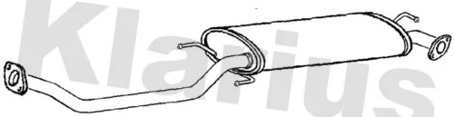 Exhaust Centre Muffler Middle Silencer Fits Toyota Rav 4