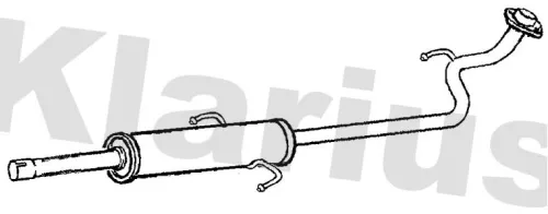 Klarius Centre Exhaust Pipe For Toyota Yaris