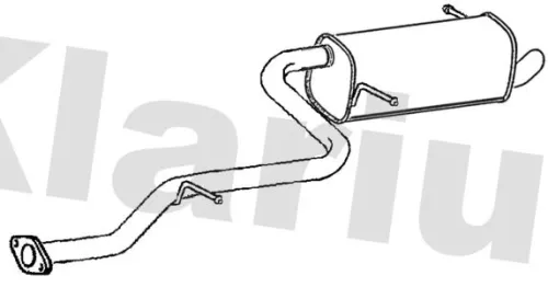 Rear Muffler Exhaust Silencer Back Box Fits Toyota Auris