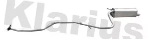 KLARIUS KLARIUS TY904H Rear Muffler Exhaust Silencer Back Box Fits Toyota Auris 
