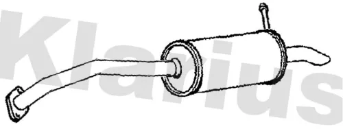 Rear Muffler Exhaust Silencer Back Box Fits Toyota Verso S