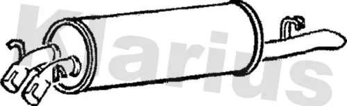 Rear Muffler Exhaust Silencer Back Box Fits Opel Vauxhall Senator