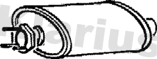 Exhaust Centre Muffler Middle Silencer Fits Volvo 740 760