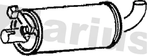 Exhaust Centre Muffler Middle Silencer Fits Volvo 240