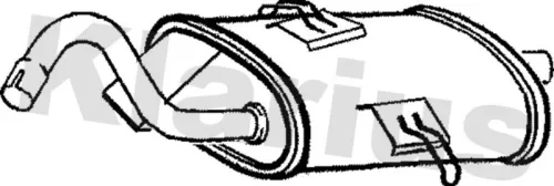 Rear Muffler Exhaust Silencer Back Box Fits Volvo 960