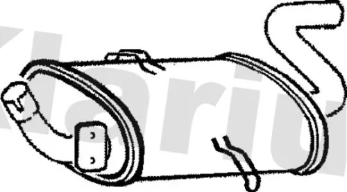 Rear Muffler Exhaust Silencer Back Box Fits Volvo 960