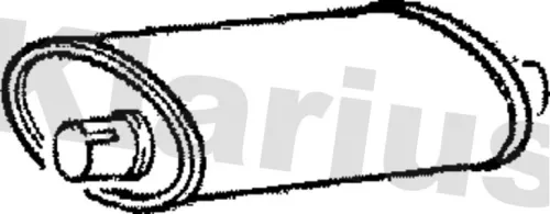 Rear Muffler Exhaust Silencer Back Box Fits Volvo 740 760 940