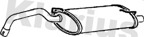 Rear Muffler Exhaust Silencer Back Box Fits Volvo 440 460