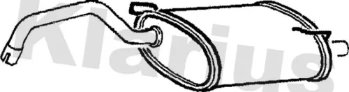 Rear Muffler Exhaust Silencer Back Box Fits Volvo 440 460