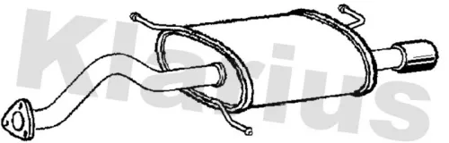 Rear Muffler Exhaust Silencer Back Box Fits Volvo S40 V40