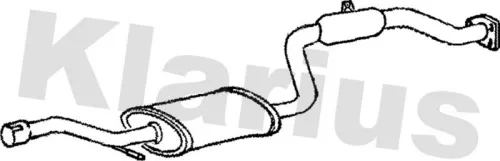 Exhaust Centre Muffler Middle Silencer Fits Volvo S40 V40