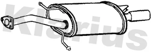 Rear Muffler Exhaust Silencer Back Box Fits Volvo S40 V40