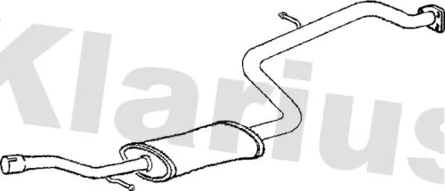 Exhaust Centre Muffler Middle Silencer Fits Volvo S40 V40