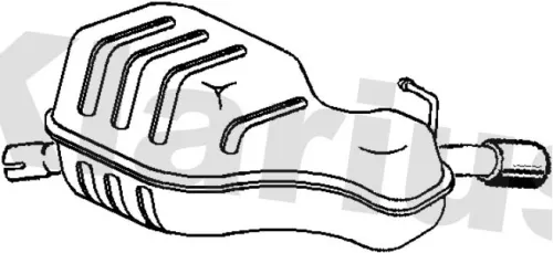 Rear Muffler Exhaust Silencer Back Box Fits Volvo S60