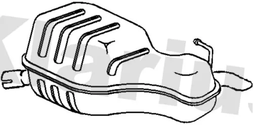 Rear Muffler Exhaust Silencer Back Box Fits Volvo V70 Xc70