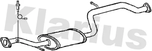 Exhaust Centre Muffler Middle Silencer Fits Volvo S40 V40