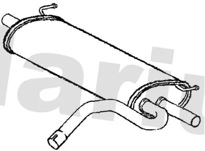 Rear Muffler Exhaust Silencer Back Box Fits Volvo S60 V60