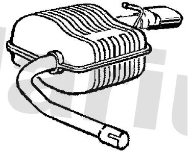 Rear Muffler Exhaust Silencer Back Box Fits Volvo V70 Xc70