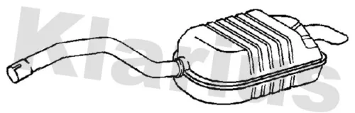 Rear Muffler Exhaust Silencer Back Box Fits Volvo S80 V70