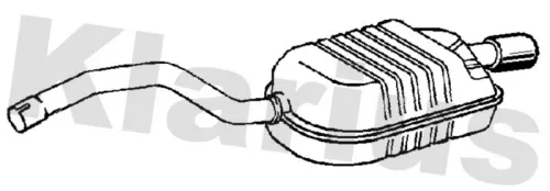 Rear Muffler Exhaust Silencer Back Box Fits Volvo V70