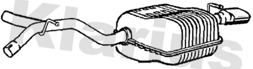 Rear Muffler Exhaust Silencer Back Box Fits Volvo V70 Xc70