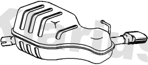 Rear Muffler Exhaust Silencer Back Box Fits Volvo V70