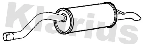 Rear Muffler Exhaust Silencer Back Box Fits Seat Vw Ibiza Polo