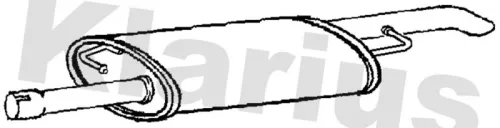 Rear Muffler Exhaust Silencer Back Box Fits Vw Transporter Transporter T6 / Caravelle