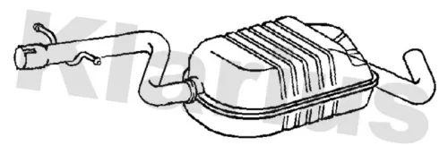 Rear Muffler Exhaust Silencer Back Box Fits Vw Touran