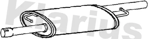 Exhaust Centre Muffler Middle Silencer Fits Vw Multivan Transporter Transporter T6 / Caravelle