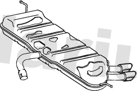 Rear Muffler Exhaust Silencer Back Box Fits Vw Golf Golf Plus